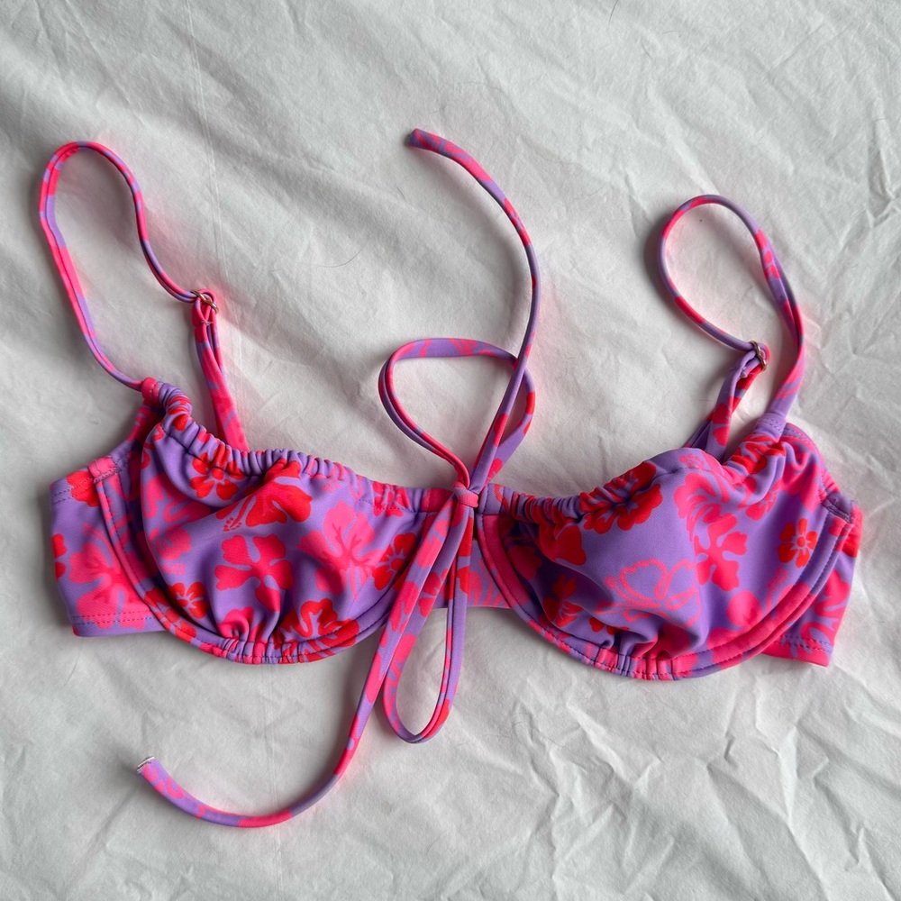 Kulani Kinis Pink and Purple Bikini Top